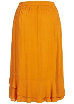 ONLY Carmakoma Damen Curvy Calf Skirt Dessert Sun Gelb -Luftig Und Leicht 19031169 3