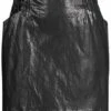 ONLY Damen Faux Leather Skirt 2-Pockets Schwarz -Luftig Und Leicht 19072824