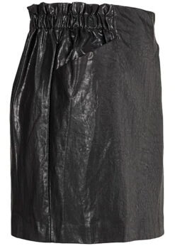 ONLY Damen Faux Leather Skirt 2-Pockets Schwarz -Luftig Und Leicht 19072824 1
