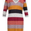 JACQUELINE DE YONG JDY By ONLY Damen Striped Oversize Knit Dress Hell Grau Rhododendron Rot Lila Gelb -Luftig Und Leicht 19083575