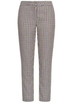 JACQUELINE DE YONG JDY By ONLY Damen Ankle Karo Stoffhose 2-Pockets Sandshell Beige Multicolor