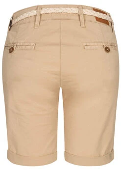 Eight2Nine Damen Chino Bermuda Shorts Inkl. Flechtgürtel Safari Beige -Luftig Und Leicht 20052437 2