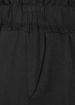 Fresh Lemons Damen Viskose Paperbag Shorts 2-Pockets Schwarz -Luftig Und Leicht 20055147 3