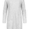 ONLY Damen NOOS Struktur Strickkleid Hell Grau Melange -Luftig Und Leicht 20094343