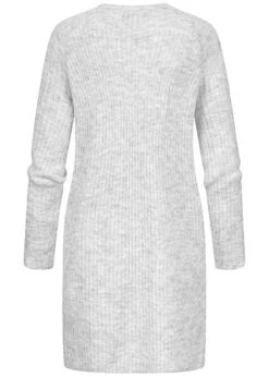 ONLY Damen NOOS Struktur Strickkleid Hell Grau Melange 8 ONLY Damen NOOS Struktur Strickkleid Hell Grau Melange -Luftig Und Leicht 20094343 2