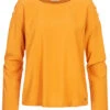 Tom Tailor Damen Langarm Bluse Schulter Knopfleiste Orange Gelb -Luftig Und Leicht 20104791