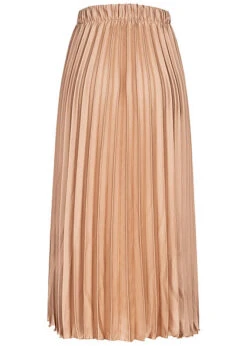 Hailys Damen Longform Faltenrock Gummibund Beige -Luftig Und Leicht 20104815 2