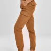 Urban Classics Damen High-Waist Cargo Stoffhose 6-Pockets Toffee Braun