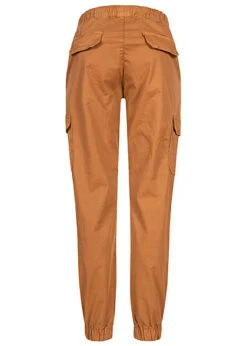 Urban Classics Damen High-Waist Cargo Stoffhose 6-Pockets Toffee Braun -Luftig Und Leicht 21010231 4