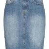 ONLY Damen NOOS Jeansrock Mit Fransen 5-Pockets Schlitz Hinten Medium Blau Denim 1 ONLY Damen NOOS Jeansrock Mit Fransen 5-Pockets Schlitz Hinten Medium Blau Denim -Luftig Und Leicht 21010238