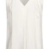 ONLY Damen NOOS V-Neck Blusen Shirt Vokuhila Cloud Dancer Weiss -Luftig Und Leicht 21030862