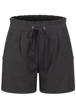 JACQUELINE DE YONG JDY By ONLY Damen NOOS Jersey Shorts Mit Frilldetails 2-Pockets Schwarz