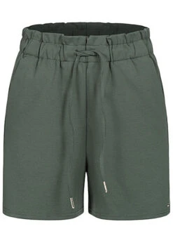 Tom Tailor Damen High-Waist Shorts Tunnelzug Dusty Pine Grün