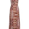 ONLY Damen Viskose Maxi Bandeau Kleid Azteken Print Bindedetail Oben Roasted Rot 1 ONLY Damen Viskose Maxi Bandeau Kleid Azteken Print Bindedetail Oben Roasted Rot -Luftig Und Leicht 21041984