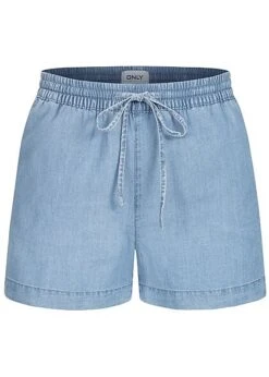 ONLY Damen NOOS Lyocell Denim Shorts Tunnelzug 2-Pockets Medium Blau Denim