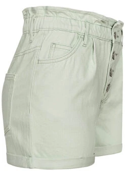 ONLY Damen Paperbag Shorts Knopfleiste 5-Pockets Sury Spray Grün -Luftig Und Leicht 21052312 1