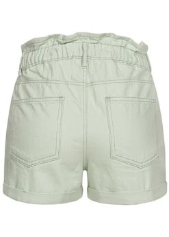 ONLY Damen Paperbag Shorts Knopfleiste 5-Pockets Sury Spray Grün -Luftig Und Leicht 21052312 2