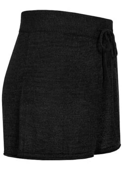 ONLY Damen Strick Shorts Loose Fit Tunnelzug Schwarz -Luftig Und Leicht 21052313 1