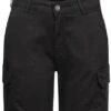 Urban Classics Damen High-Waist Cargo Shorts 6-Pockets Schwarz -Luftig Und Leicht 21052391