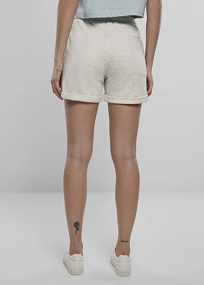 Urban Classics Damen Kurze Sweat Shorts Tunnelzug 3-Pockets Hell Grau 4 Urban Classics Damen Kurze Sweat Shorts Tunnelzug 3-Pockets Hell Grau – Bild 2
