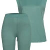Brave Soul Damen Zweiteiler Set Top Mit Schulterpolster Radler Shorts Sage Grün 2 Brave Soul Damen Zweiteiler Set Top Mit Schulterpolster Radler Shorts Sage Grün -Luftig Und Leicht 21052484