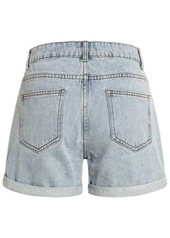 Hailys Damen Kurze Mom-Fit Jeans Shorts Destroyed Look 5-Pockets Hell Blau Denim -Luftig Und Leicht 21062826 2