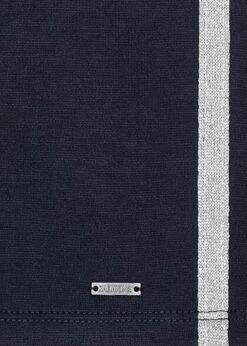 Zabaione Damen Mini Sweat Rock Mit Glitzer Streifen 2-Pockets Navy Blau Silber 5 Zabaione Damen Mini Sweat Rock Mit Glitzer Streifen 2-Pockets Navy Blau Silber -Luftig Und Leicht 21062907 1