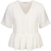 Hailys Damen V-Neck Blusen Shirt Spitzendetails Off Weiss -Luftig Und Leicht 21062933