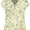 Tom Tailor Damen V-Neck Kurzarm Puffer Bluse Paisley Print Grün Weiss 1 Tom Tailor Damen V-Neck Kurzarm Puffer Bluse Paisley Print Grün Weiss -Luftig Und Leicht 21063060