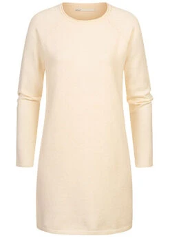 ONLY Damen NOOS Mini Strickkleid Unicolor Whitecap Gray Beige Melange