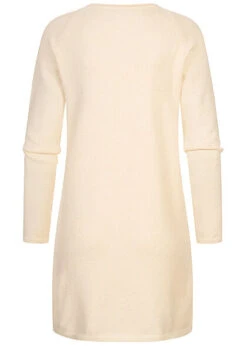 ONLY Damen NOOS Mini Strickkleid Unicolor Whitecap Gray Beige Melange -Luftig Und Leicht 21073340 2