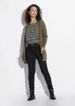 ONLY Damen NOOS Blusen Top Vokuhila Azteken Print Night Sky Navy -Luftig Und Leicht 21073670 3