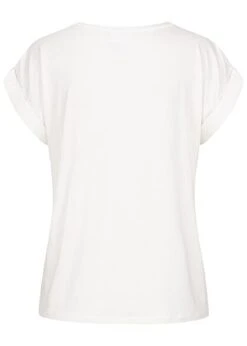 VILA Damen NOOS Satin Blusen Shirt Mit Flügelärmeln Materialmix Snow Weiss 6 VILA Damen NOOS Satin Blusen Shirt Mit Flügelärmeln Materialmix Snow Weiss -Luftig Und Leicht 21083928 1