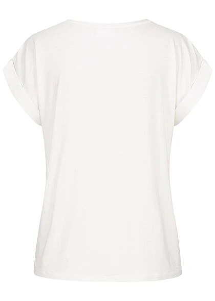 VILA Damen NOOS Satin Blusen Shirt Mit Flügelärmeln Materialmix Snow Weiss 4 VILA Damen NOOS Satin Blusen Shirt Mit Flügelärmeln Materialmix Snow Weiss – Bild 2