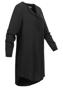 VILA Damen NOOS Langarm Bluse V-Neck Vokuhila Schwarz -Luftig Und Leicht 21092170 1