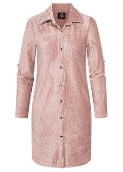 Styleboom Fashion Damen Turn-Up Hemdbluse In Cord- Optik Knopfleiste Old Rose -Luftig Und Leicht 21096698 1