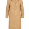 Styleboom Fashion Damen Strickkleid Mit Kapuze Camel Braun -Luftig Und Leicht 21106875