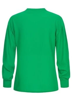 Styleboom Fashion Damen V-Neck Chiffon Bluse Mit Plisseefalte Vorne Grün 5 Styleboom Fashion Damen V-Neck Chiffon Bluse Mit Plisseefalte Vorne Grün -Luftig Und Leicht 21116956 1