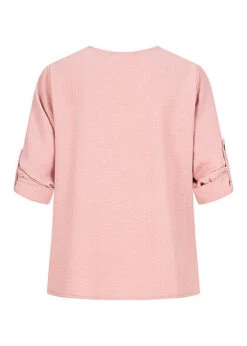 Cloud5ive Damen Turn-Up Blusen Shirt Mit Raffdetail Am Kragen Antique Rosa 7 Cloud5ive Damen Turn-Up Blusen Shirt Mit Raffdetail Am Kragen Antique Rosa -Luftig Und Leicht 21116993 2