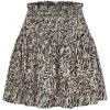 Aware By Vero Moda Damen Mini High-Wasit Rock Animal Print Travertine Beige Schwarz -Luftig Und Leicht 21120582