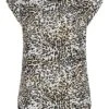 ONLY Damen NOOS Blusen Top Vokuhila Leo Print Zipper Hinten Cloud Weiss Blau Braun 2 ONLY Damen NOOS Blusen Top Vokuhila Leo Print Zipper Hinten Cloud Weiss Blau Braun -Luftig Und Leicht 21120702