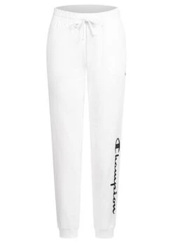 Champion Damen Jogginghose Mit Rippblenden Tunnelzug 2-Pockets Weiss