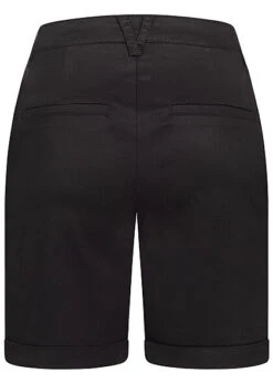 VILA Damen NOOS Kurze Hose 2 Pockets Umgeschlagener Saum Schwarz -Luftig Und Leicht 22030030 2