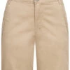 VILA Damen NOOS Kurze Hose 2 Pockets Umgeschlagener Saum Soft Camel Natural Beige -Luftig Und Leicht 22030033