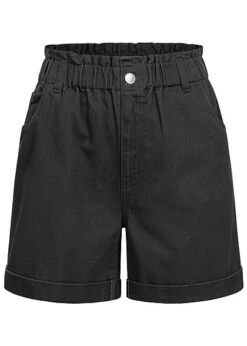 JACQUELINE DE YONG JDY By ONLY Damen Kurze Hose High Waist Shorts 5 Pockets Phantom Schwarz
