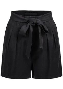 Vero Moda Damen NOOS Sommer Shorts Hose Mit Bindegürtel Schwarz