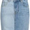 ONLY Damen 2-Tone Mid-Waist Jeans Rock Mit Fransen Am Saum 5-Pockets Medium Blau -Luftig Und Leicht 22030282