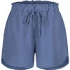 ONLY Damen Mid-Waist Struktur Shorts Mit Tunnelzug Moonlight Blau -Luftig Und Leicht 22030392