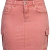 ONLY Damen NOOS Mini Cargo Jeans Rock 7-Pockets Rosette Rose -Luftig Und Leicht 22030932