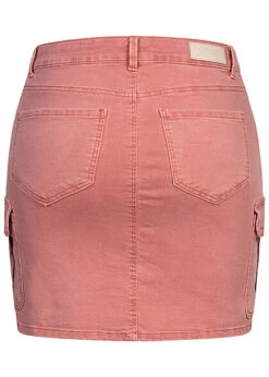 ONLY Damen NOOS Mini Cargo Jeans Rock 7-Pockets Rosette Rose -Luftig Und Leicht 22030932 2